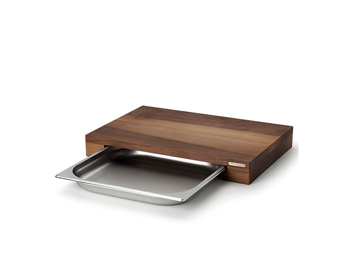 Continenta Skärbräda Med Låda 39x27x6 cm Valnöt