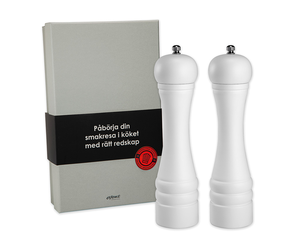 Exxent Salt & Pepparkvarn 2-pack 25 cm vit