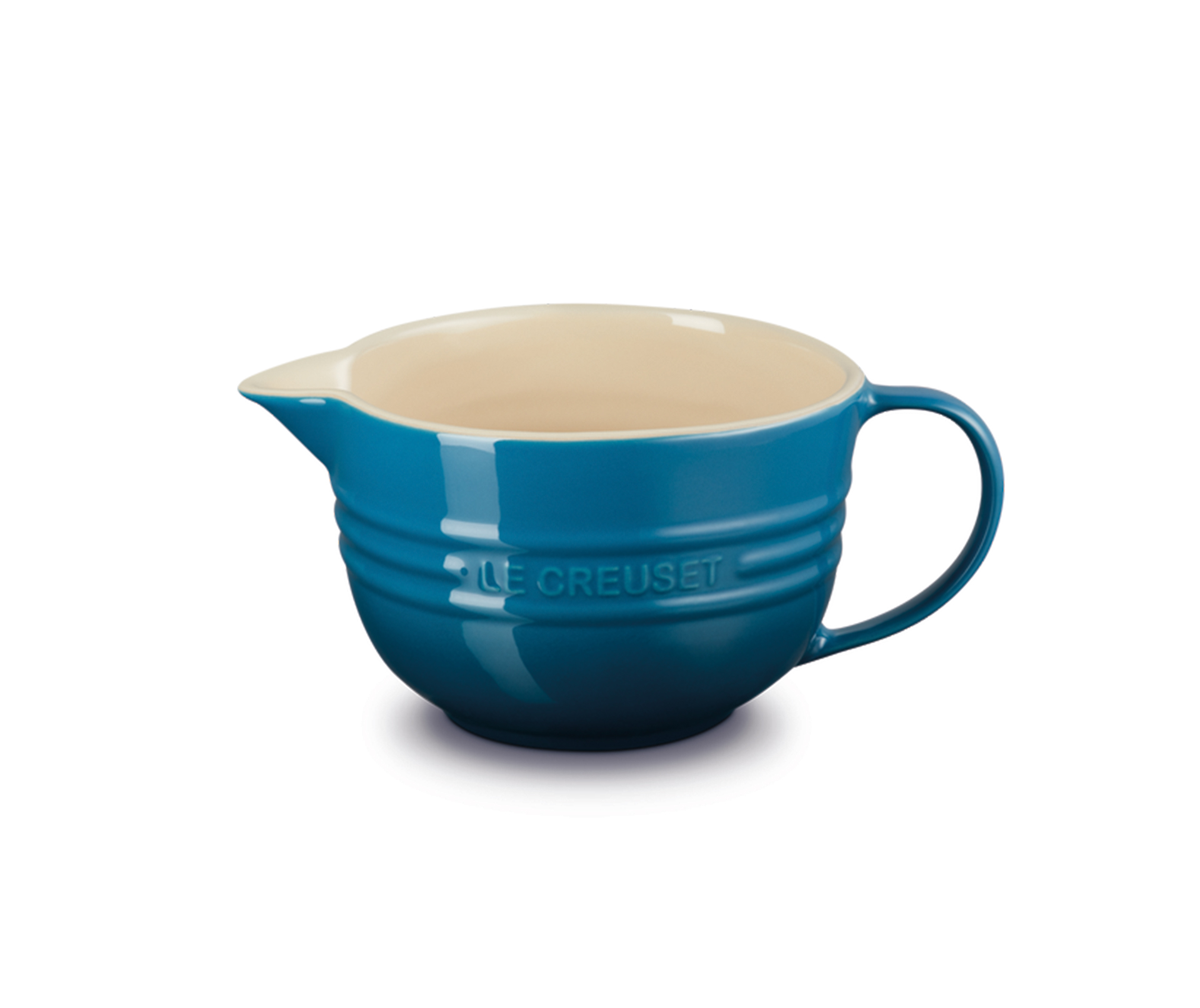Le Creuset Beredningsskål Med Hällpip I Stengods Deep Teal